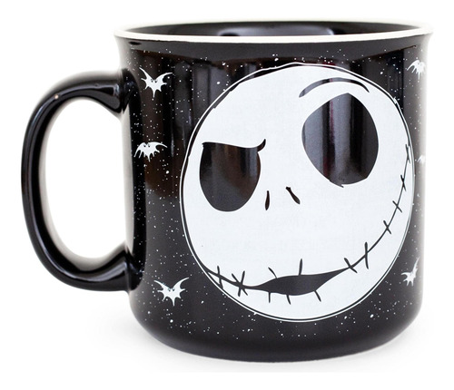 Taza Camper De Cerámica Con Cara De Jack De Pesadilla Antes