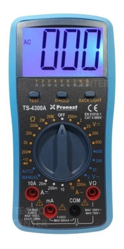 Tester Multimetro Digital Profesional Pronext Ts4300a 