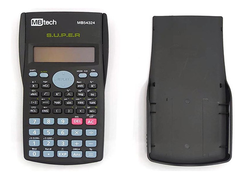 Calculadora científica con 240 funciones para trigonometría en color negro