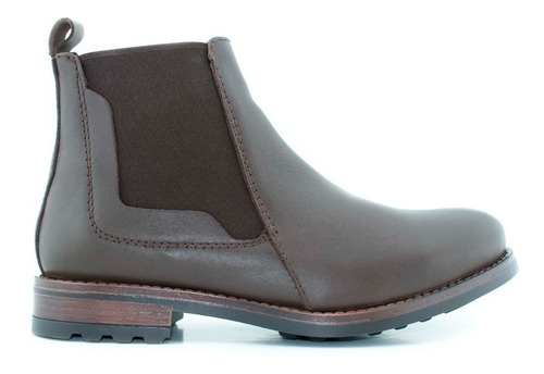 Botin De Hombre Piel Chelsea Con Resorte Comodo Giusto 15003