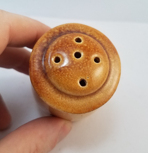 Salero Ceramica Clasico - Antiguo Vintage - 5,5 Cm (Usado)