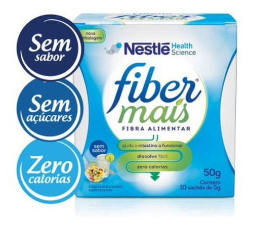 Fiber Mais Caixa Com 10 Sachês Nestlé Flora Intestinal Nutri