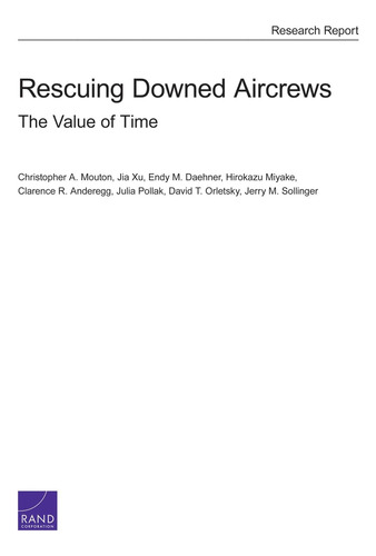 Libro: Rescuing Downed Aircrews: The Value Of Time (rand Air