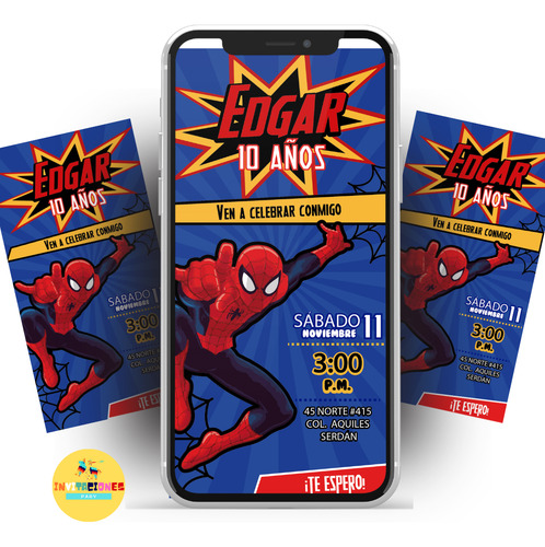 Invitación Digital Personalizada Spider Man