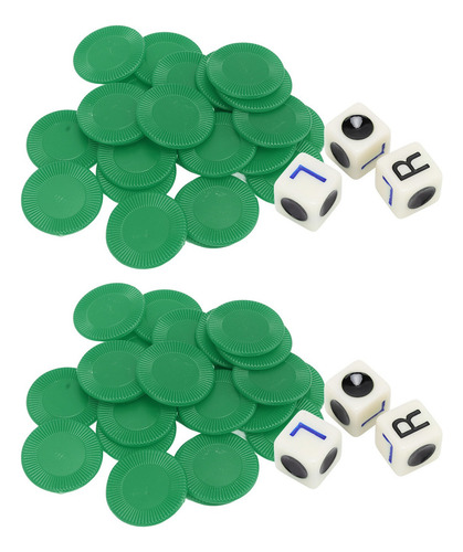 Q Juego De 2 Dados Con Letras, Juego Central Izquierdo Y