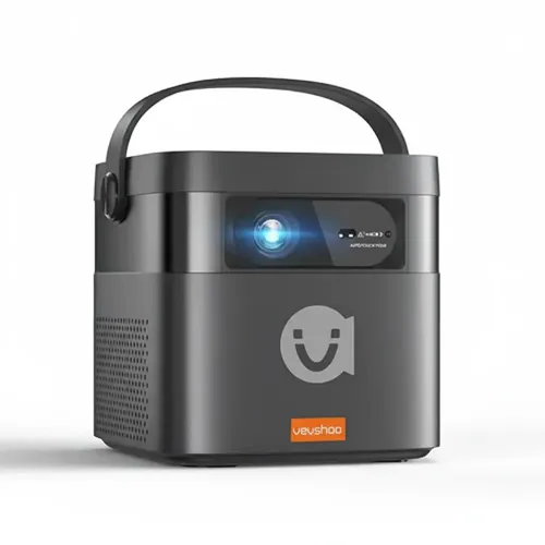 Vevshao Mini Projetor V50 4k 1080p 3d Full Hd, Foco Automáti Preto