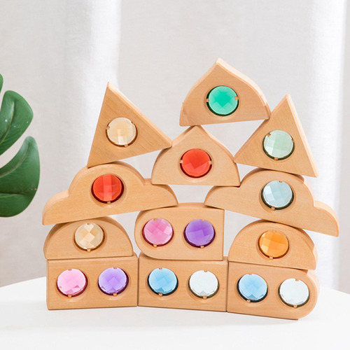 Juego De Bloques De Cubos Con Caja De Almacenamiento De