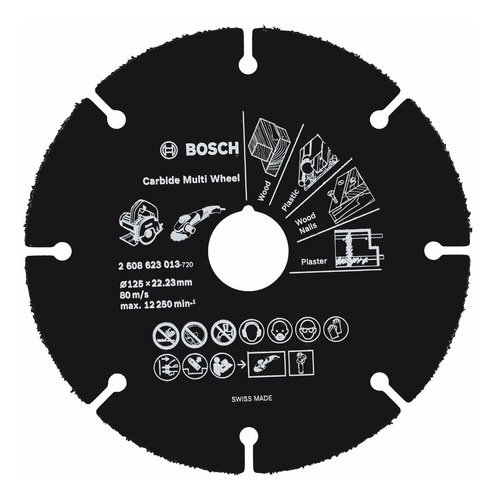 Disco De Corte Multimaterial Para Amoladora 125mm Bosch