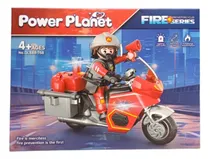 Comprar Juego Muñecos Con Moto Bomberos Coleccionables Power Planet
