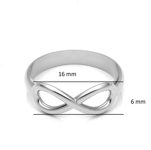 Imagen 3 de 9 de Anillo Infinito De Plata Ley .925 Agálea Joyeria