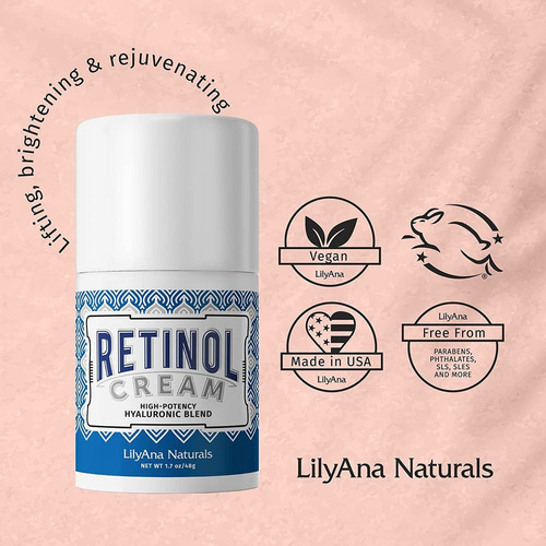 Lilyana Naturals Retinol Cream For Face - Made In Usa, Retin