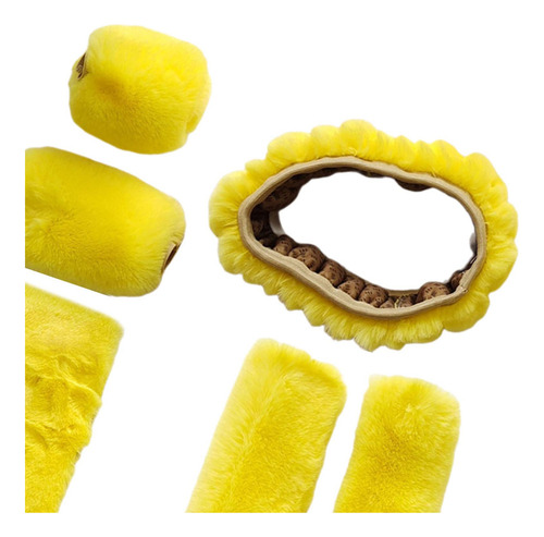 Funda For Volante Genérica De Felpa Suave De 6 Amarillo