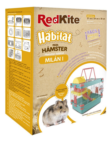 Jaula Para Hamster Habitat Milan I Para Hamster Red Kite