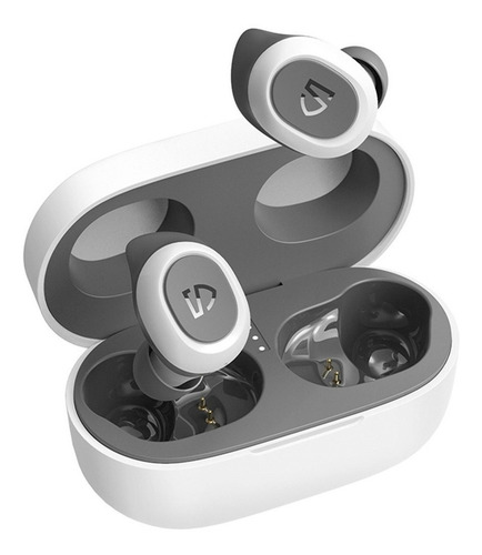 Imagen 1 de 3 de Auriculares in-ear Deportivos Inalámbricos Soundpeats TrueFree 2 Blanco - Impermeabilidad IPX7, Bluetooth 5.0, TWS, batería de 20 horas, Botón físico