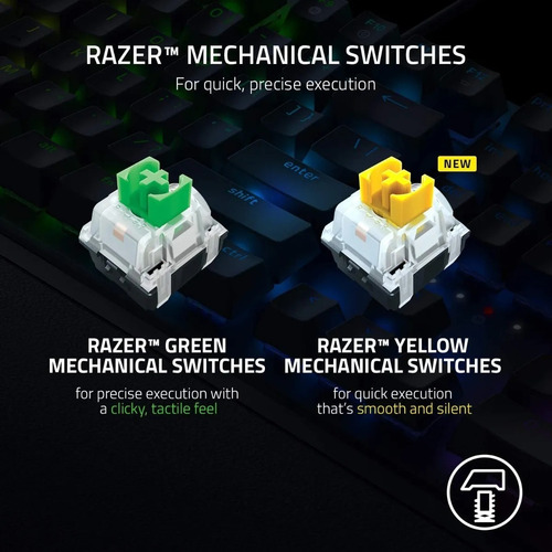 Imagen 5 de 6 de Teclado Gamer Razer Blackwidow V3 Tenkeyless Rgb Green Españ