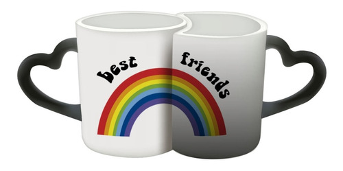 Taza Personalizada Mejores Amigos Arcoirisduo Pareja Mágica