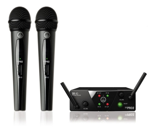 Set Micrófono Inalambrico Akg Wms40 Mini Dual + Garantía