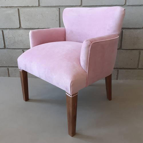 Imagen 1 de 9 de Silla Sillon Matero Poltrona Apoyabrazos Pana Panne Premium