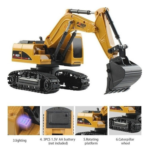 Excavadora De Metal Rc Con Carga Remotal