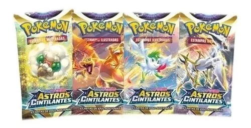 Box Cartas Pokémon EE9 Booster 36 Pacotes com 216 Cartas - Astros