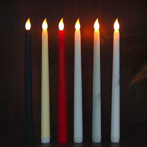 10 Lámparas Led De Vela Largas, Velas De Aluminio