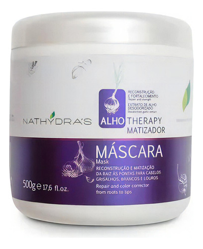 Máscara Matizadora Nathydra's Alho Therapy 500g