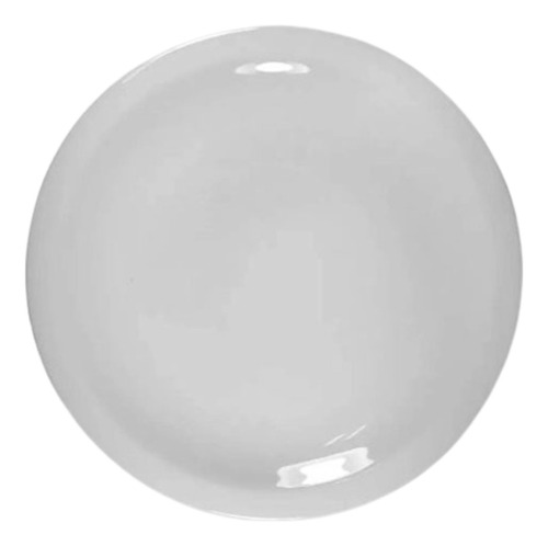 Plato Playo Postre De Porcelana Blanca Schmidt 19 Cm Redondo