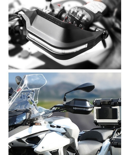Imagen 9 de 10 de Cubrepuños Led Motocicleta Protectores Manos Cubre Manos