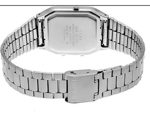 Reloj Casio Aq-230a-1d Plata, Negro Doble Tiempo Unisex