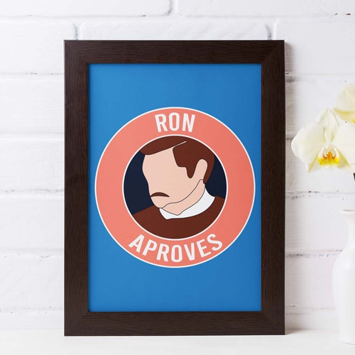 Quadro Ron Aproves Parks And Recreation Com Moldura