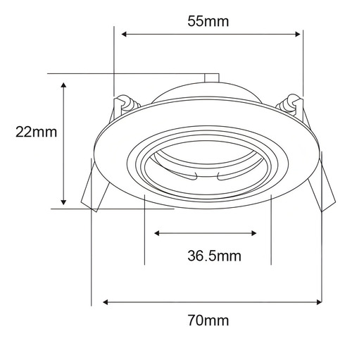 Lampara De Techo Bari G4 Blanco 34w 100-240v/12v Tecnolite