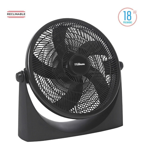 Turbo Ventilador 18 Pulgadas Liliana Vtf18p 3 Palas Negras
