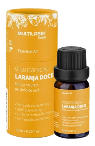 Óleo De Essencia De Laranja  Combate Ansiedade 10ml - Hc408