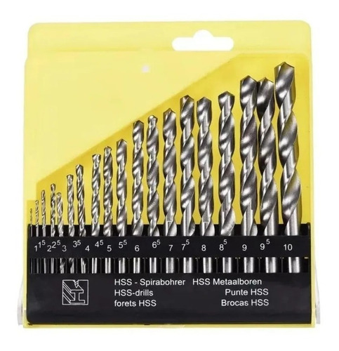 Kit Mechas Acero Set X 19 Piezas 1-10mm