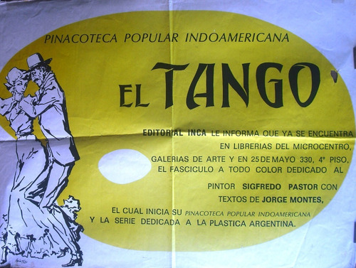 Afiche Original Pinacoteca Popular El Tango Sigfredo Pastor