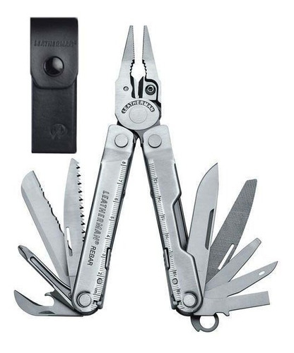 Pinza Multiuso Navaja Leatherman Rebar 17 Usos Funda Cuero