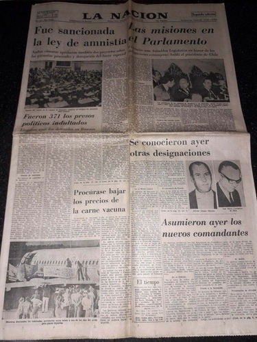Diario La Nación 27 5 1973 Ley De Amnistía Campora Allende (Usado)