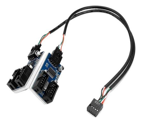 Placa Madre Usb 2.0 9 Pines Cabecera 1 A 4 Extensión Hub Spl