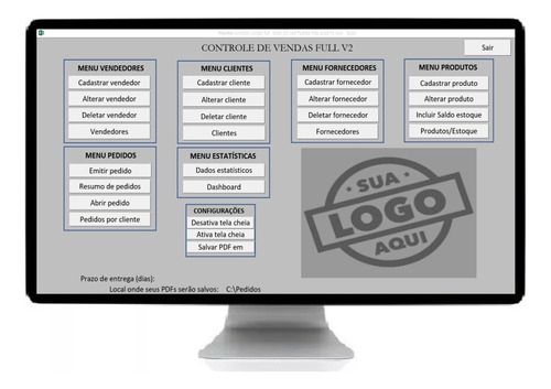 Sistema De Vendas, Pedidos, Estoque, Clientes, Fornecedores