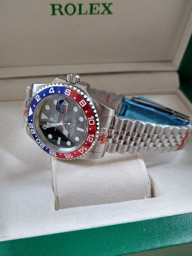 Reloj Rolex Gmt Master 2 Pepsi (japonés) Plateado Rojo/azul Negro (Usado)