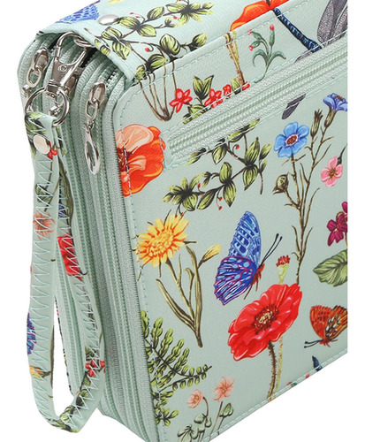 Estuche De Lápices De Colores De Tela Con 120 Ranuras Verde