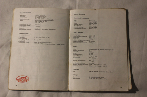 Jawa 350 / 640 Manual Del Propietario (Usado)