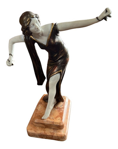 Escultura Bailarina Bronze Chiparus Art Deco França Séc Xx