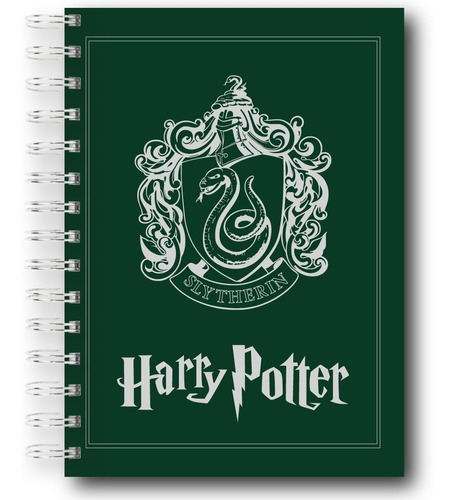 Cuaderno De Harry Potter Casa Slytherin +separador A Tono