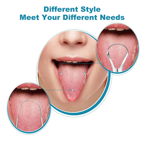 3 Pcs Metal Tongue Scraper, Tongue Scrapers For Adults,