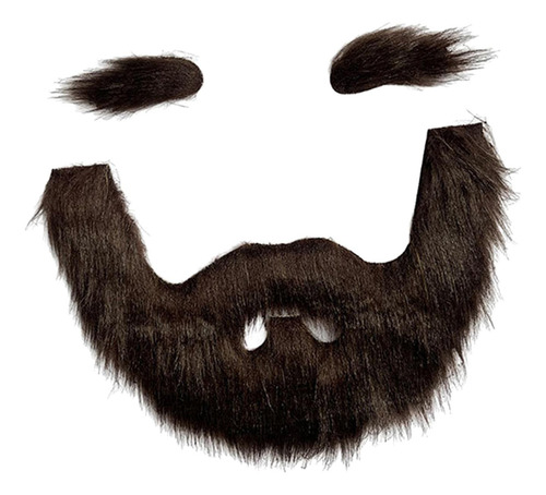 Juego De Barba Y Cejas Postizas, Accesorio De Marrón