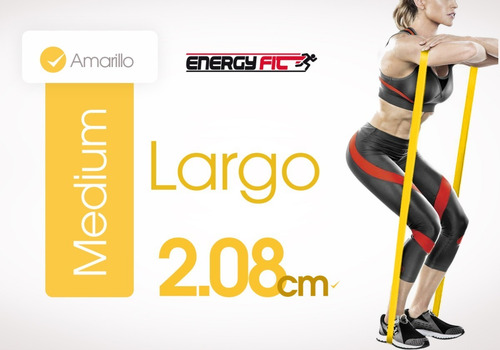 Imagen 4 de 8 de Banda Elastica Circular Larga 2,08m Medium Fitness Gimnasia
