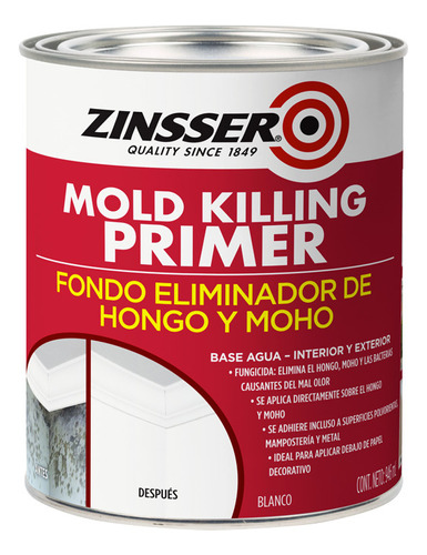 Pintura Antihongo Primer Mold Killing Zinsser X 0,94lts - Prestigio