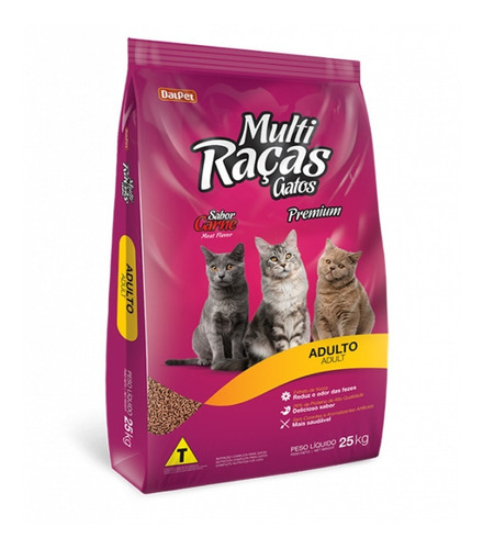 Alimento Para Gatos Multi Razas Carne Adulto 25kg Promoción