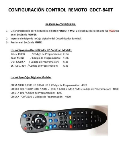 Control Remoto Inter Sat. Totalmente Nuevos. Reemplazo